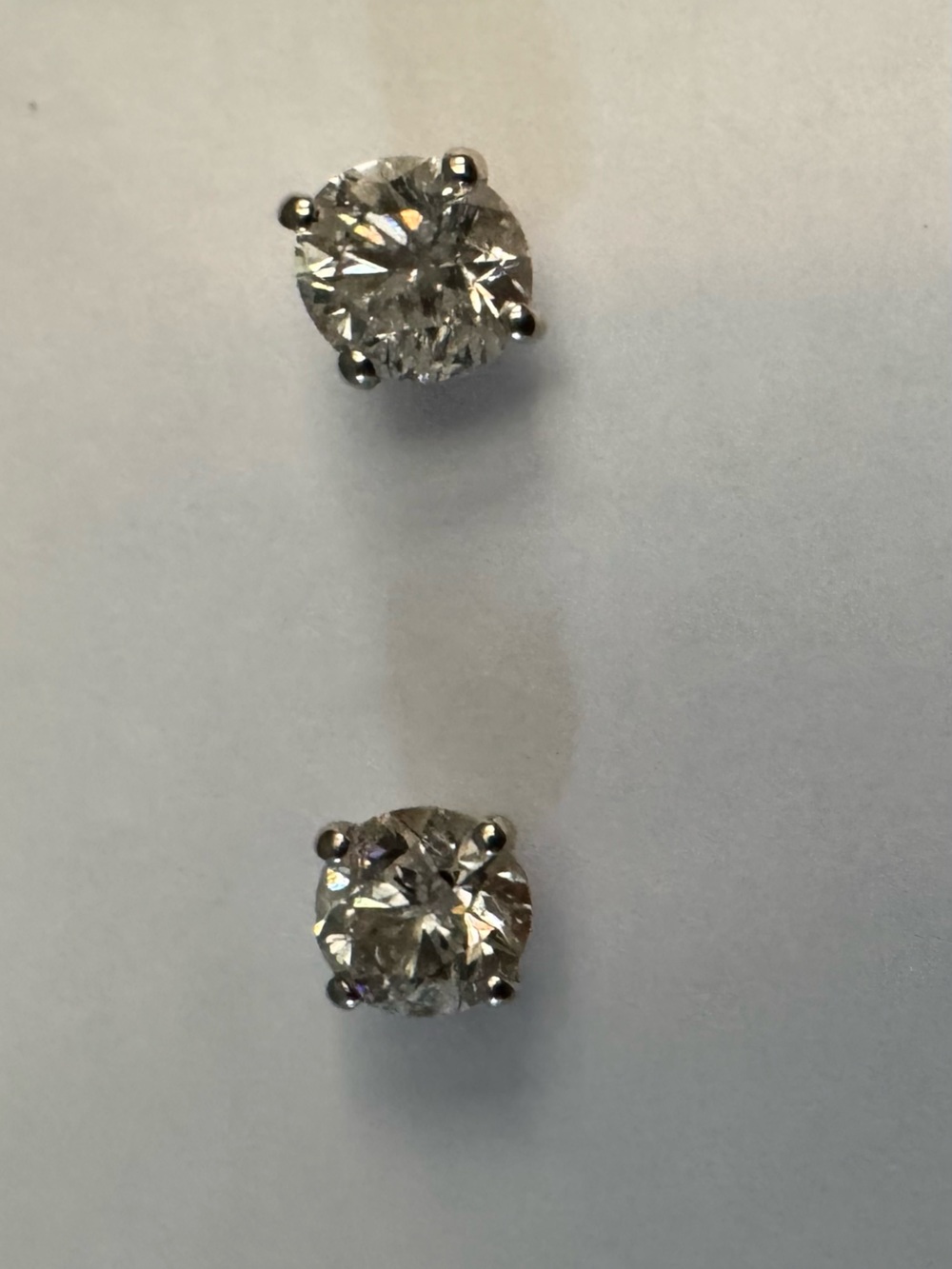 1.63 carat total weight natural diamond studs